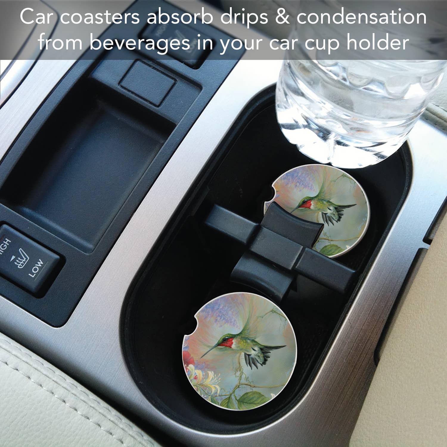 Feathered Friend Stone Car Coaster