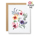 Plantable Seed Paper Greeting Card - {Watercolor flowers}