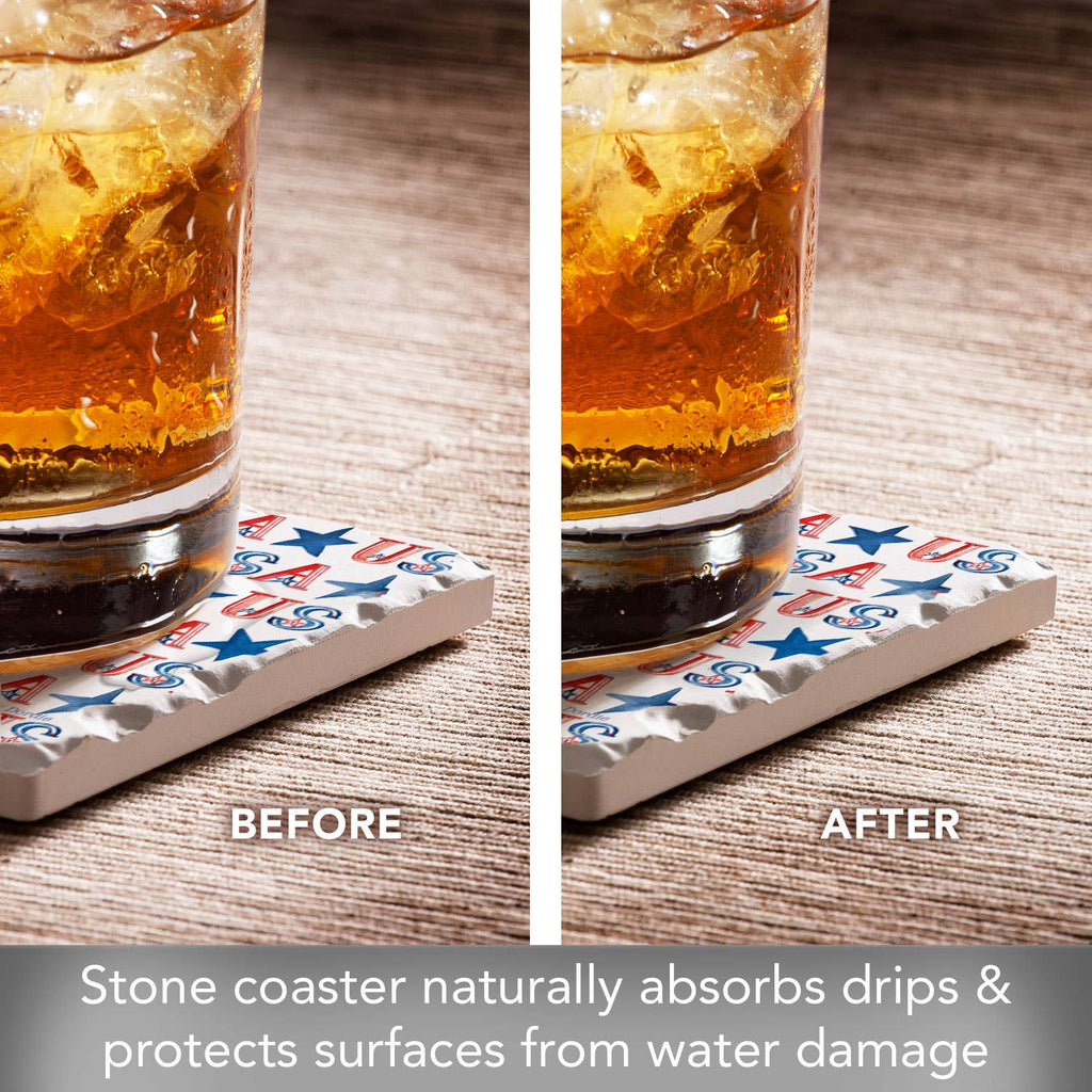 USA Single Absorbent Tumbled Tile Coaster