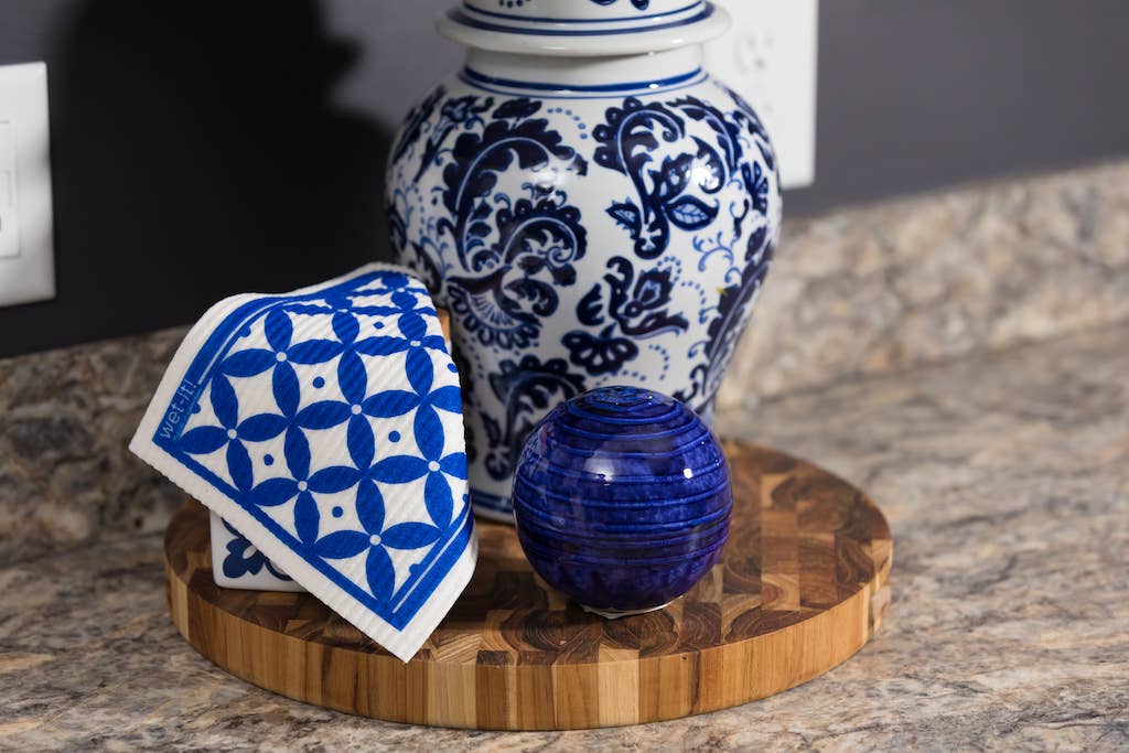 Blue and White Swedish Cloth