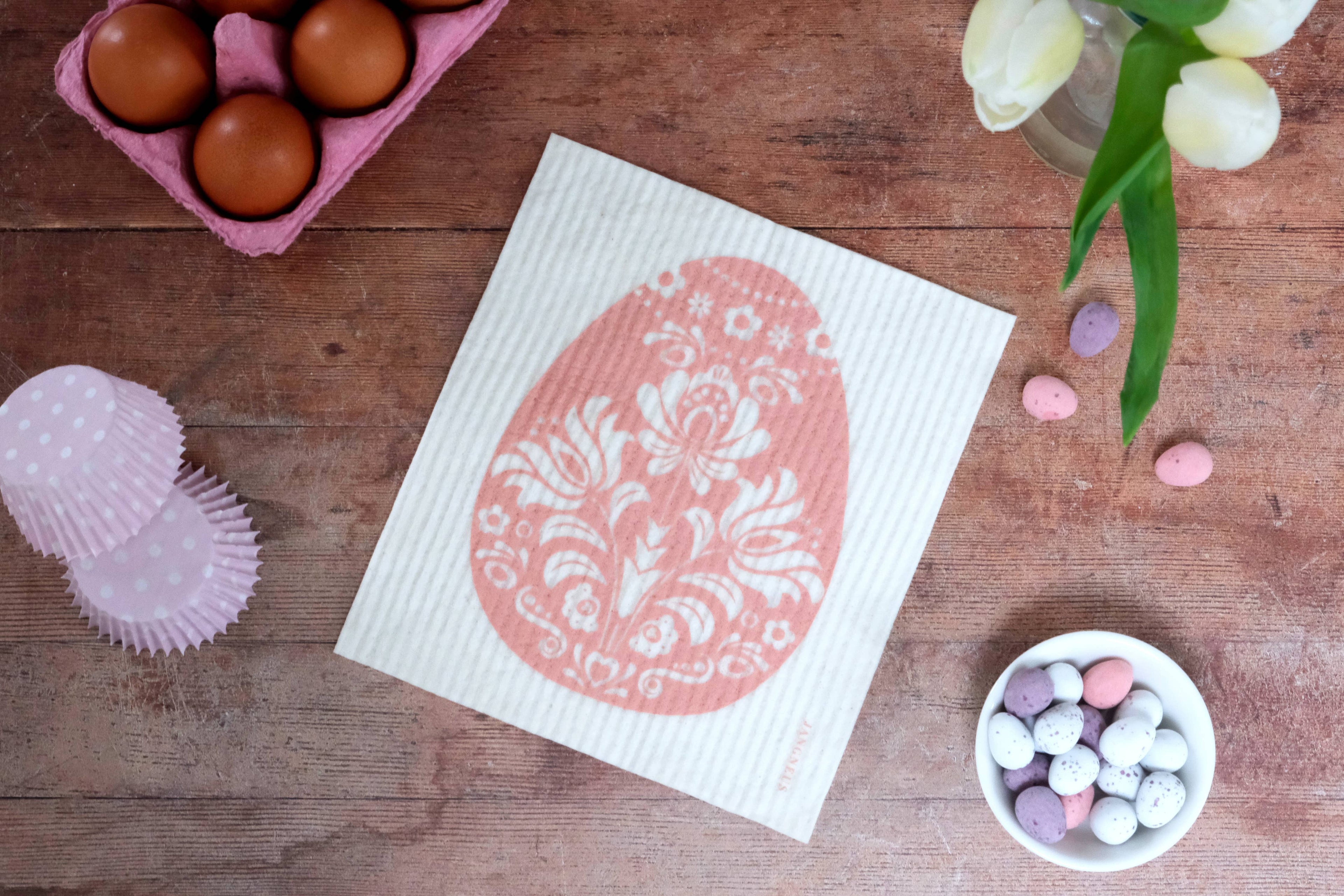 Swedish Dishcloth - Easter Egg - Pink