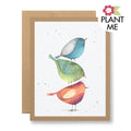 Plantable Seed Paper Greeting Card - {watercolor birds}