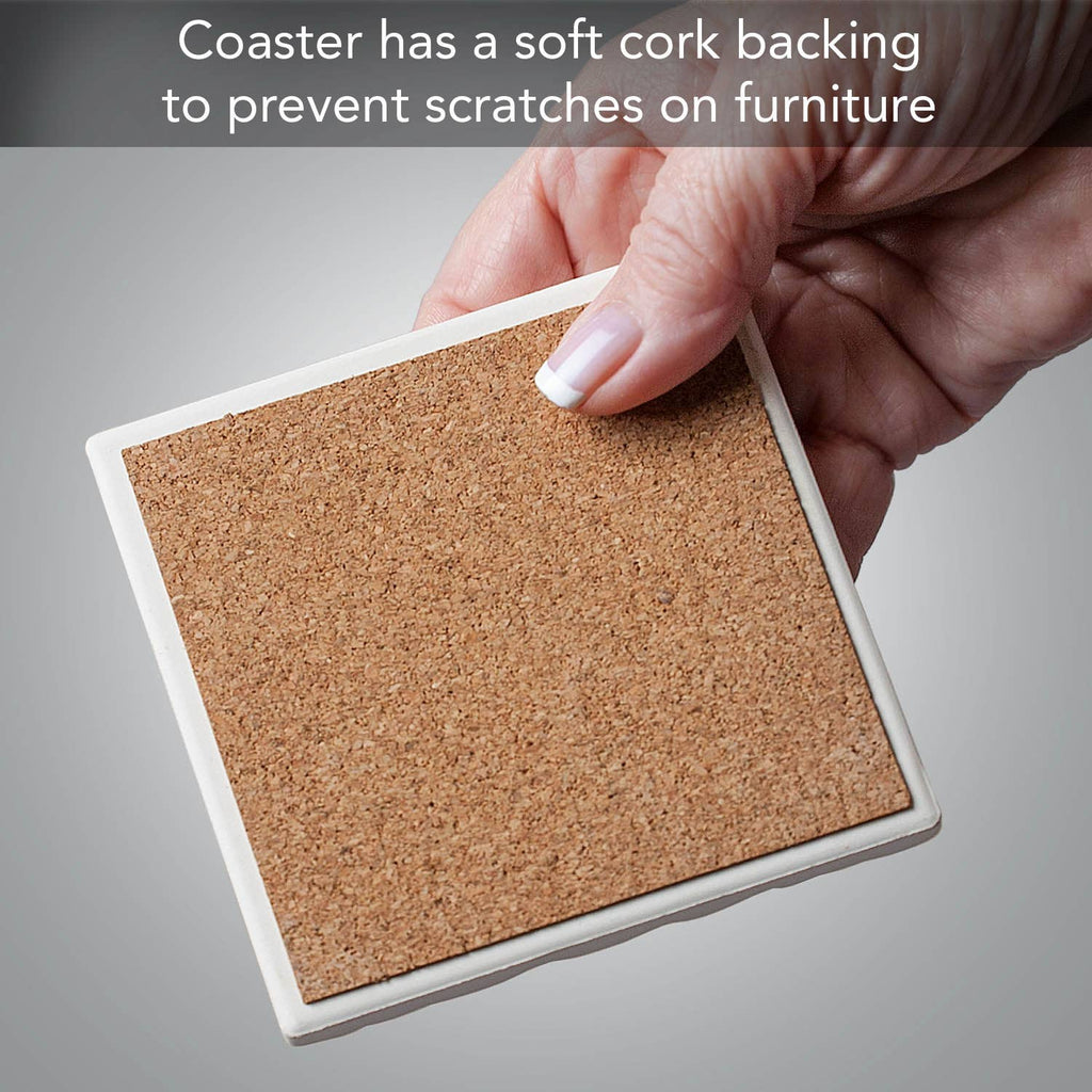USA Single Absorbent Tumbled Tile Coaster