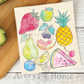 Fruit Kinds Summer Food Swedish Dishcloth