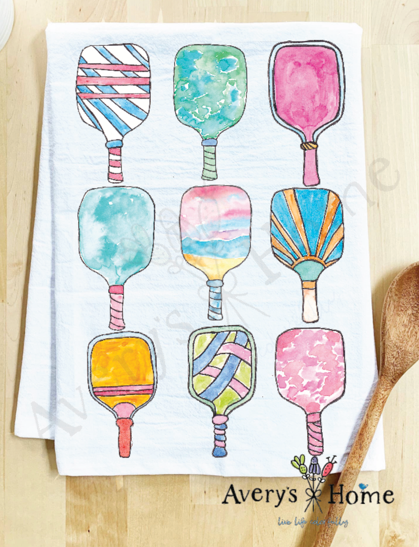 Pickleball Paddles Sport Gift Tea Towel