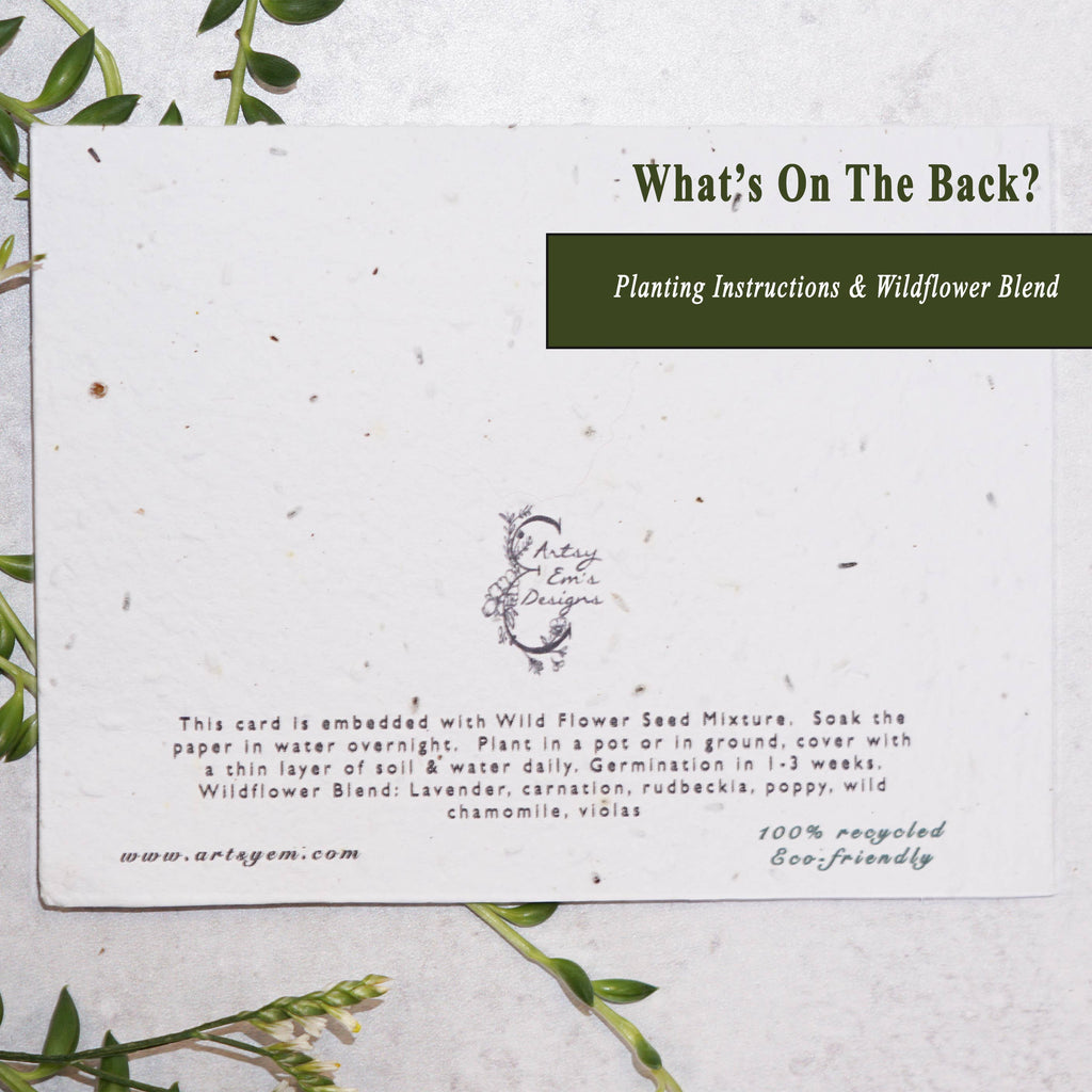 Nurtured Blooms Wildflower Seed Paper Mother's Day Card