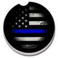 Blue Line Absorbent Stone Car Coaster 1 Pack