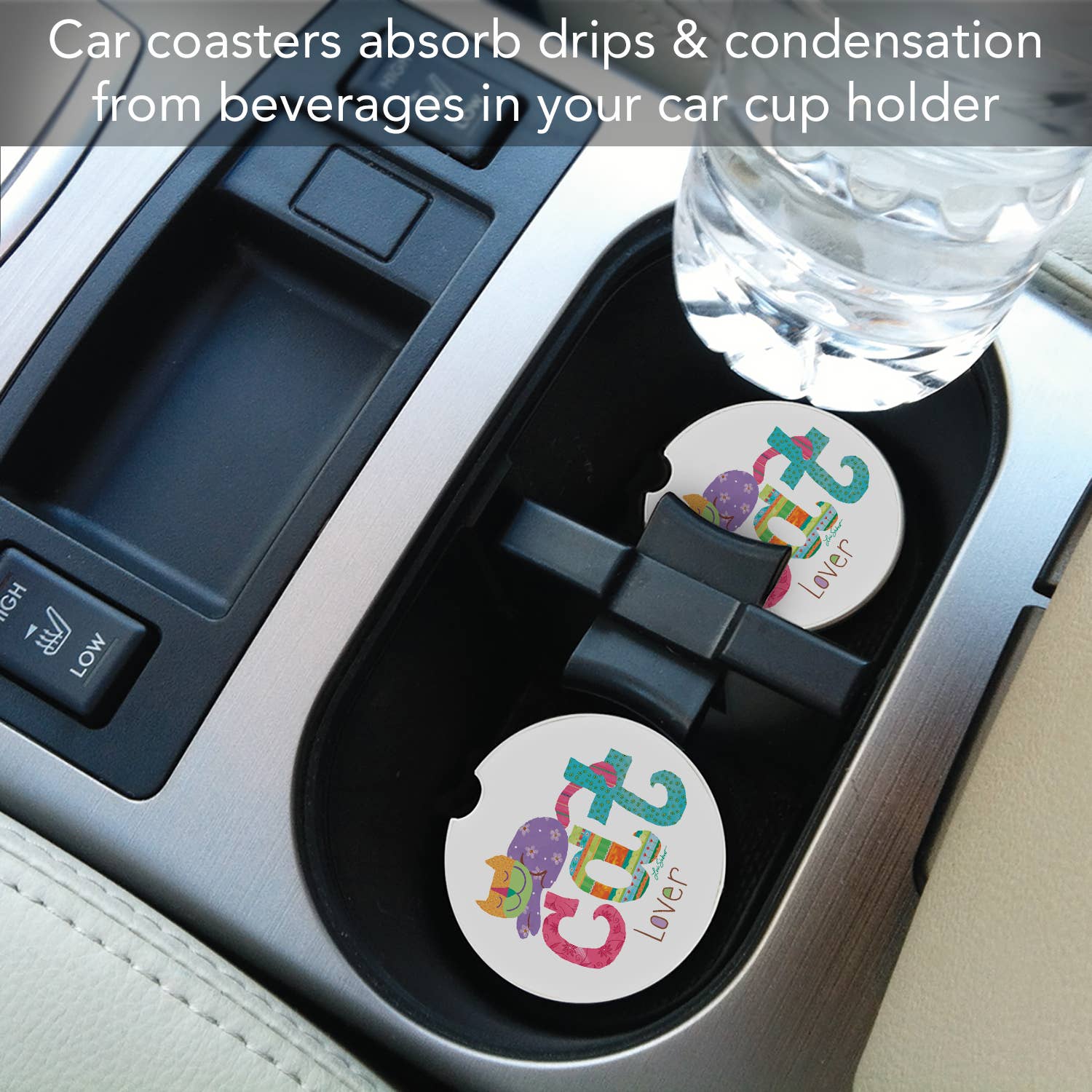 Cat Lover Bulk Absorbent Stone Car Coaster