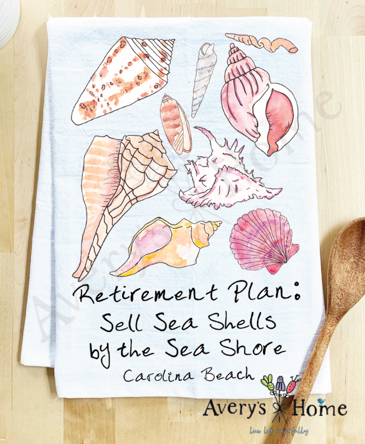 Beach Retirement Plan Tea Towel