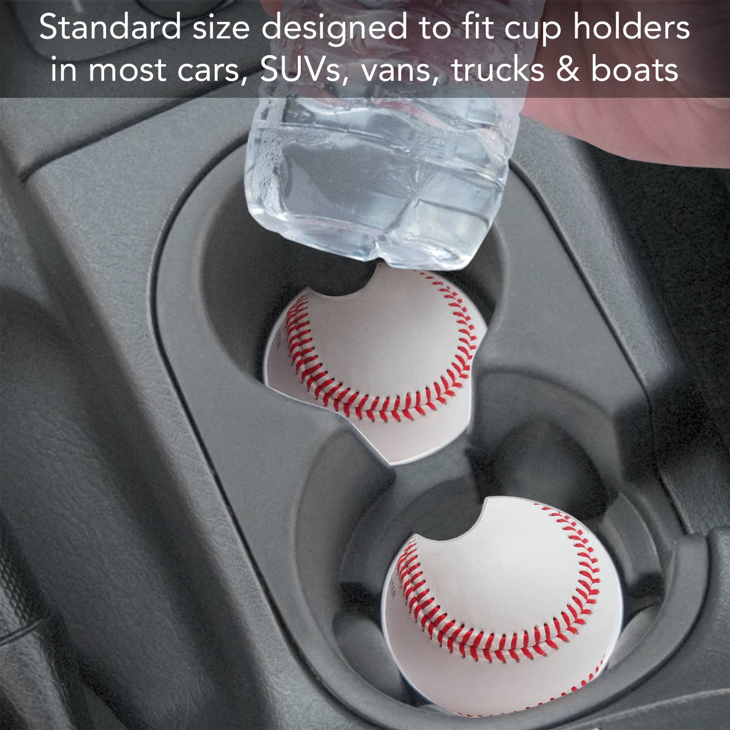 Baseball Absorbent Stone Car Coaster 1 Pk