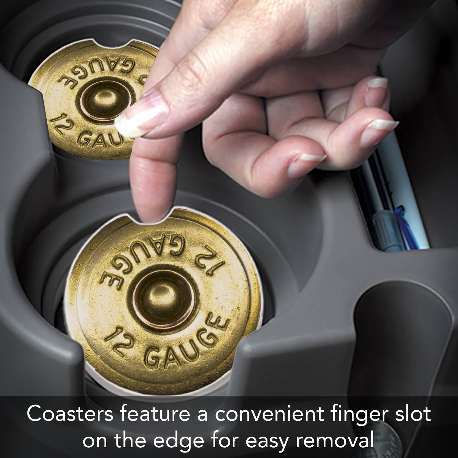 12 Gauge 2 Pack Absorbent Stone Car Coaster