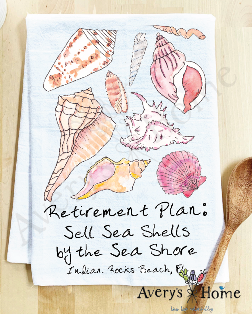 Beach Retirement Plan Tea Towel