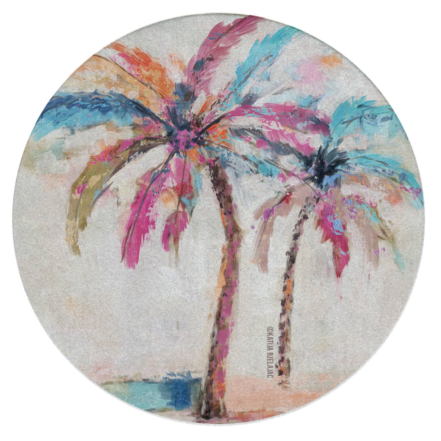 Palm Tree Round Coaster